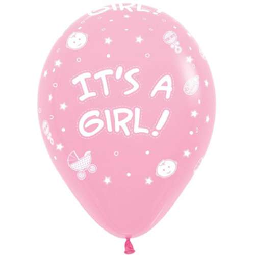 It's A Girl Baby Shower Balloons - Click Image to Close